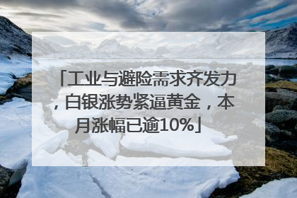 工业与避险需求齐发力，白银涨势紧逼黄金，本月涨幅已逾10%