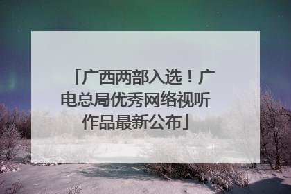 广西两部入选！广电总局优秀网络视听作品最新公布