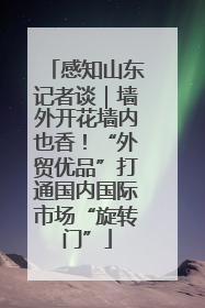 感知山东记者谈｜墙外开花墙内也香！“外贸优品”打通国内国际市场“旋转门”