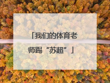 我们的体育老师踢“苏超”