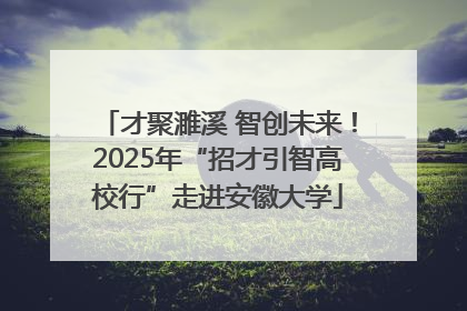 才聚濉溪 智创未来！2025年“招才引智高校行”走进安徽大学