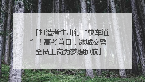 打造考生出行“快车道”！高考首日，冰城交警全员上岗为梦想护航