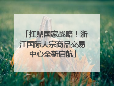 扛鼎国家战略！浙江国际大宗商品交易中心全新启航