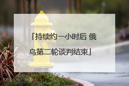 持续约一小时后 俄乌第二轮谈判结束