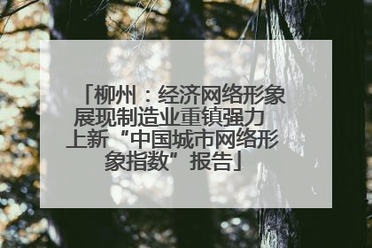柳州：经济网络形象展现制造业重镇强力 上新“中国城市网络形象指数”报告