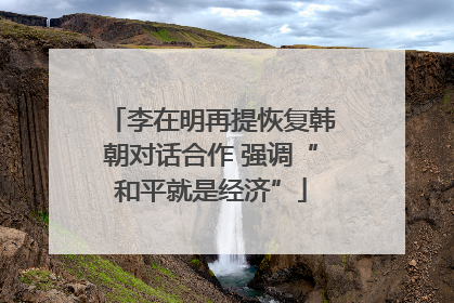 李在明再提恢复韩朝对话合作 强调“和平就是经济”