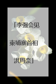 李强会见柬埔寨首相洪玛奈