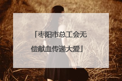 枣阳市总工会无偿献血传递大爱