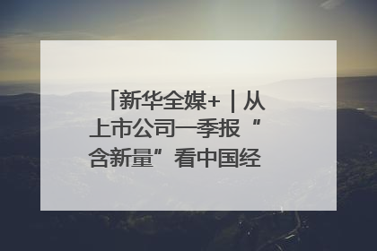 新华全媒+｜从上市公司一季报“含新量”看中国经济发展向“新”