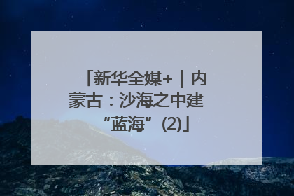 新华全媒+｜内蒙古：沙海之中建“蓝海”(2)
