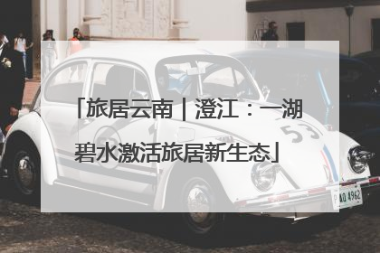 旅居云南｜澄江：一湖碧水激活旅居新生态