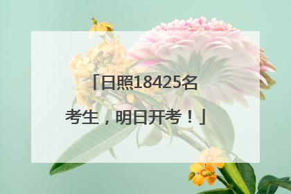 日照18425名考生，明日开考！