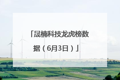晟楠科技龙虎榜数据（6月3日）