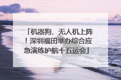 机器狗、无人机上阵！深圳福田举办综合应急演练护航十五运会