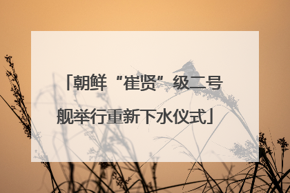 朝鲜“崔贤”级二号舰举行重新下水仪式