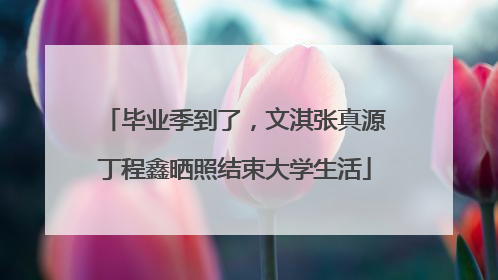 毕业季到了，文淇张真源丁程鑫晒照结束大学生活