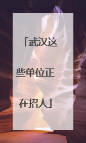 武汉这些单位正在招人