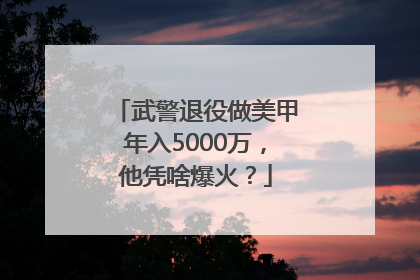 武警退役做美甲年入5000万，他凭啥爆火？