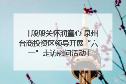 殷殷关怀润童心 泉州台商投资区领导开展“六一”走访慰问活动