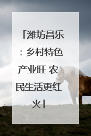 潍坊昌乐：乡村特色产业旺 农民生活更红火
