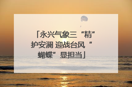 永兴气象三“精”护安澜 迎战台风“蝴蝶”显担当