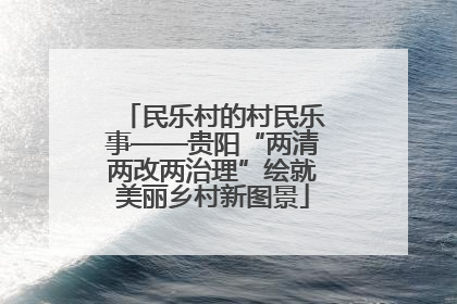 民乐村的村民乐事——贵阳“两清两改两治理”绘就美丽乡村新图景