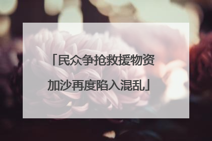民众争抢救援物资 加沙再度陷入混乱
