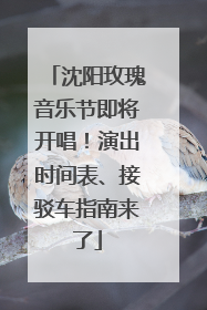 沈阳玫瑰音乐节即将开唱！演出时间表、接驳车指南来了