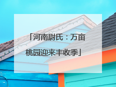 河南尉氏：万亩桃园迎来丰收季