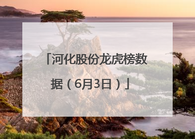 河化股份龙虎榜数据（6月3日）