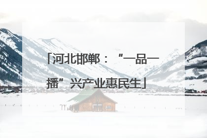 河北邯郸：“一品一播”兴产业惠民生