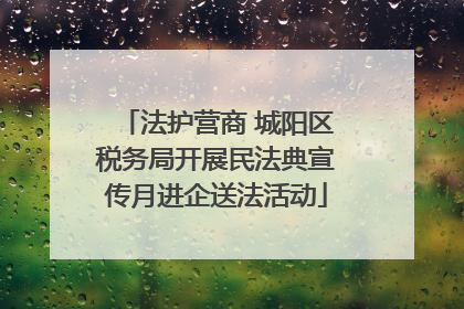 法护营商 城阳区税务局开展民法典宣传月进企送法活动