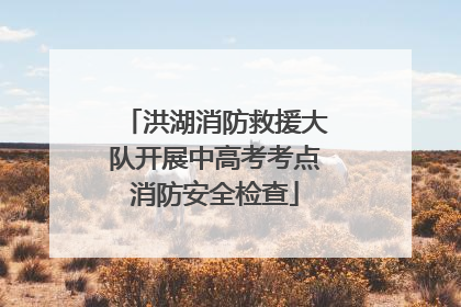 洪湖消防救援大队开展中高考考点消防安全检查