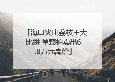海口火山荔枝王大比拼 单颗拍卖出6.8万元高价