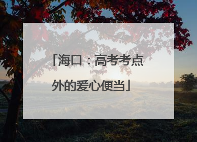 海口：高考考点外的爱心便当