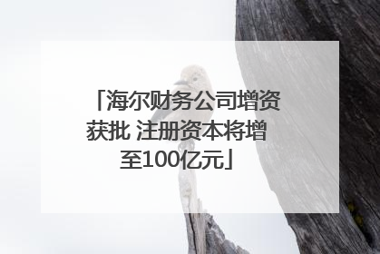 海尔财务公司增资获批 注册资本将增至100亿元