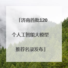济南首批120个人工智能大模型推荐名录发布