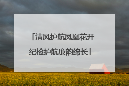 清风护航凤凰花开 纪检护航廉韵绵长