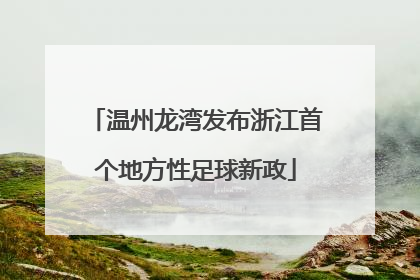 温州龙湾发布浙江首个地方性足球新政