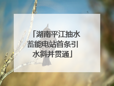 湖南平江抽水蓄能电站首条引水斜井贯通