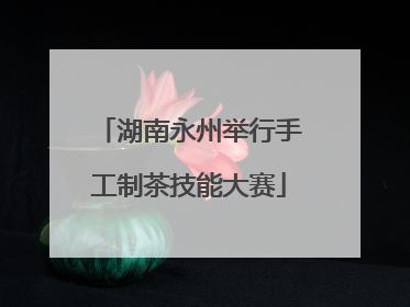 湖南永州举行手工制茶技能大赛