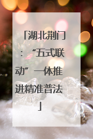 湖北荆门：“五式联动”一体推进精准普法