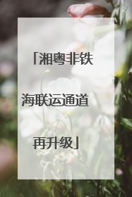 湘粤非铁海联运通道再升级
