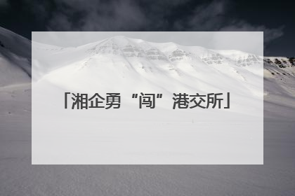 湘企勇“闯”港交所