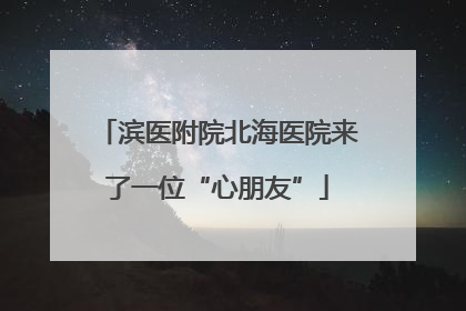 滨医附院北海医院来了一位“心朋友”