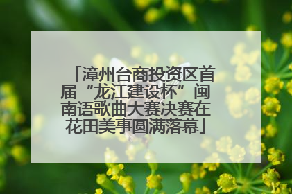 漳州台商投资区首届“龙江建设杯”闽南语歌曲大赛决赛在花田美事圆满落幕