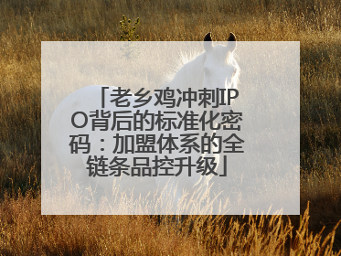 老乡鸡冲刺IPO背后的标准化密码：加盟体系的全链条品控升级