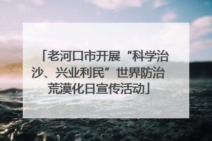 老河口市开展“科学治沙、兴业利民”世界防治荒漠化日宣传活动