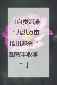 自贡沿滩：九洪万亩瓜田迎来“甜蜜丰收季”