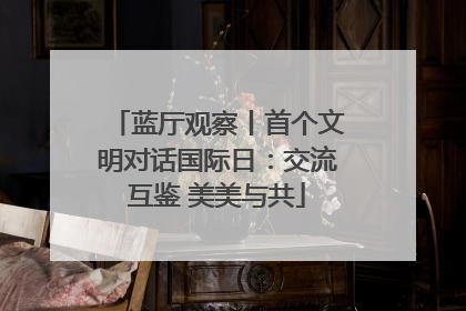 蓝厅观察丨首个文明对话国际日：交流互鉴 美美与共